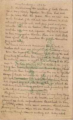 Letter titled &#39;Kintehcheng - 1933 -&#39;, 1933